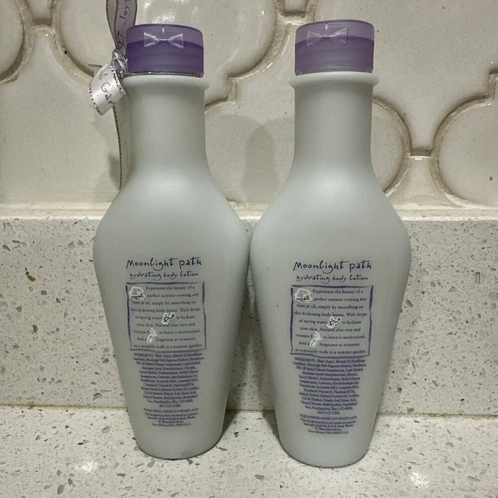 2-Bath & Body Works Joyful Garden Moonlight Path Body Lotion NEW 7.5 oz