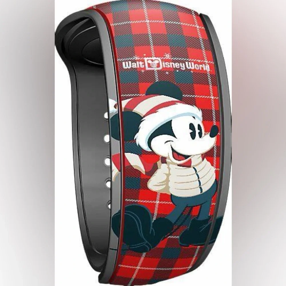 RETIRED Disney World Mickey Christmas Plaid Exclusive Magic Band