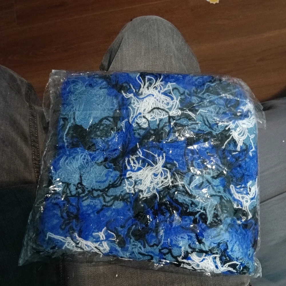 Blue and White Balaclava Ski Mask