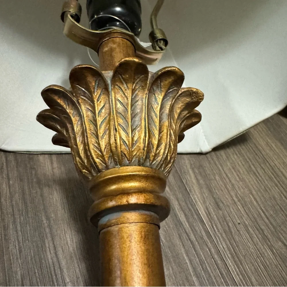 Vintage Elegant Gold and Cream Table Lamps