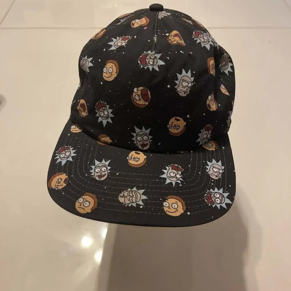 Rick and Morty Black All-Over Print Baseball Cap