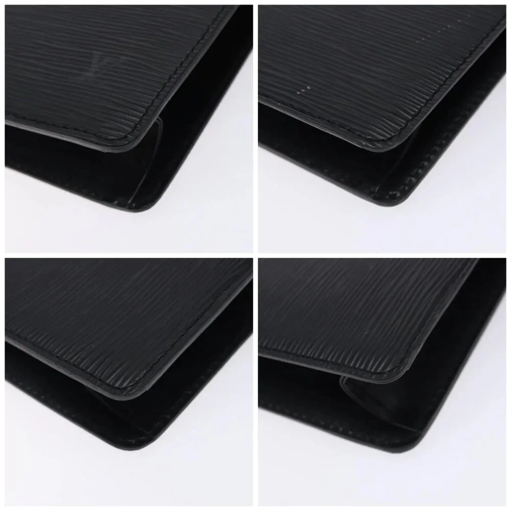 LOUIS VUITTON Epi Pochette Homme Clutch Bag Black Noir LV Auth
