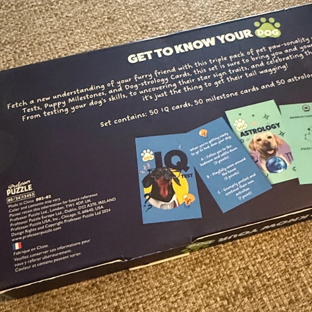 Dog IQ Test, Milestones, and Astrology Set