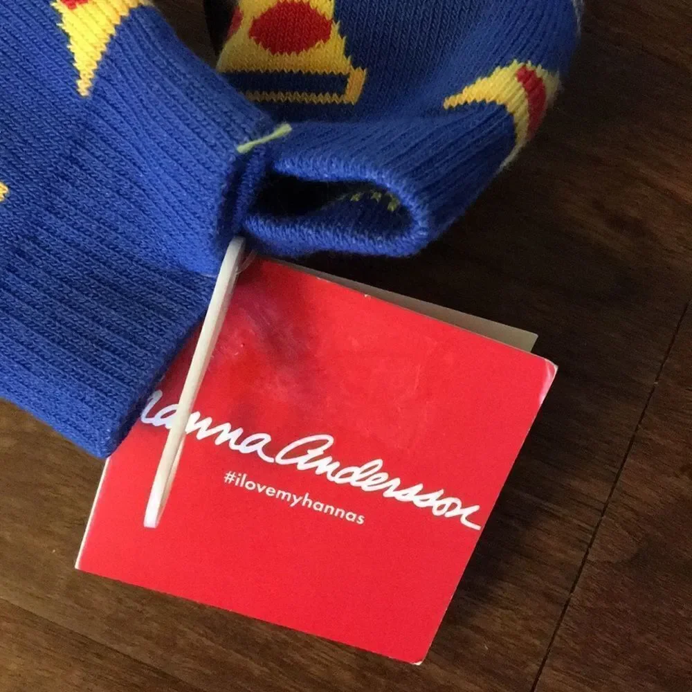 Hanna Andersson Pizza Bootie Slippers Sz 5-7 NEW