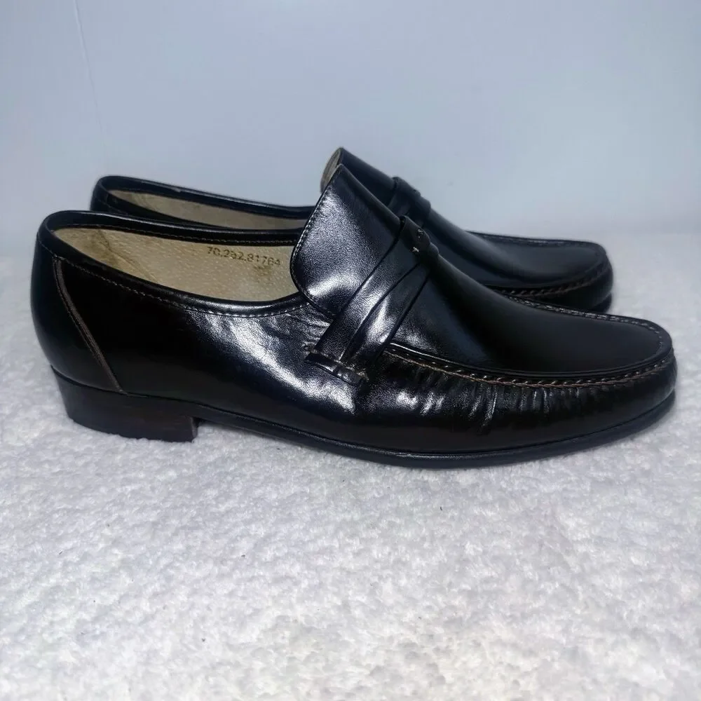 Buccione Brown Leather Women's Loafers Size 9.5