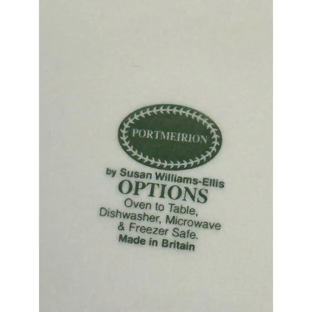 Portmeirion 1998-2006 Retired 'Options' Embossed Smooth Laurel Rim Dinner Plate