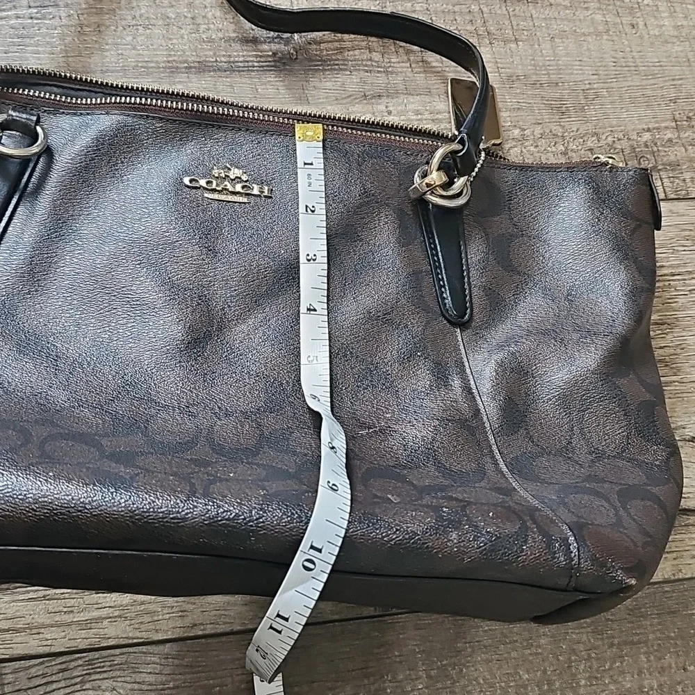 Coach Signature Coated Canvas Leather Ava Tote