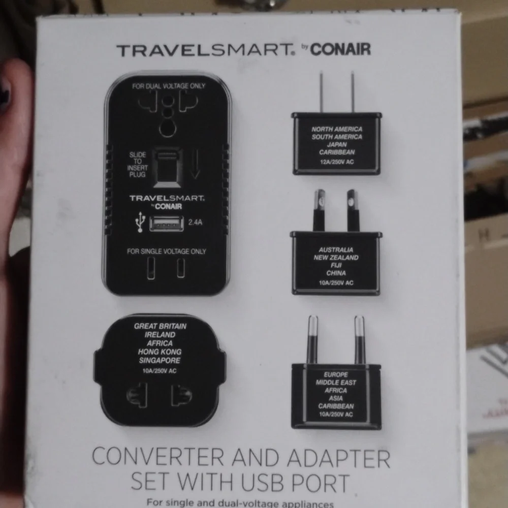 Converter and adapter set with USB