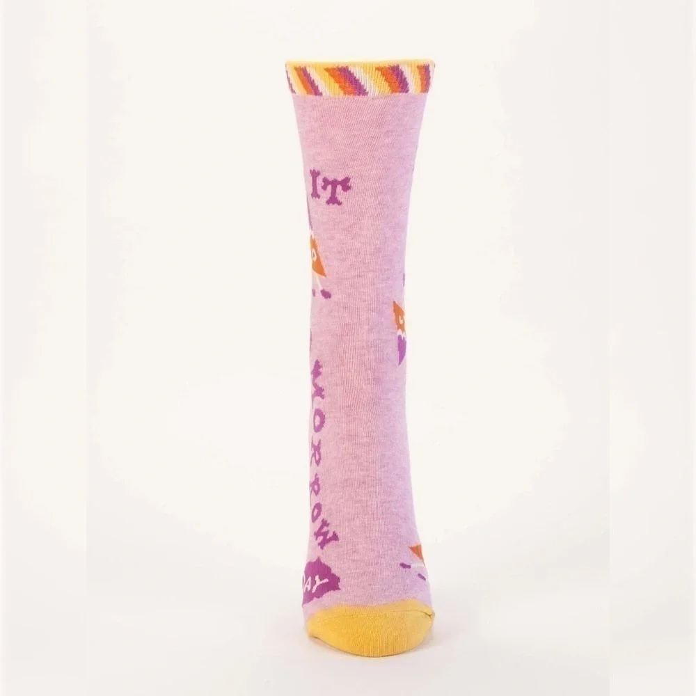 DO it Tomorrow Day Women’s panoramic print crew socks