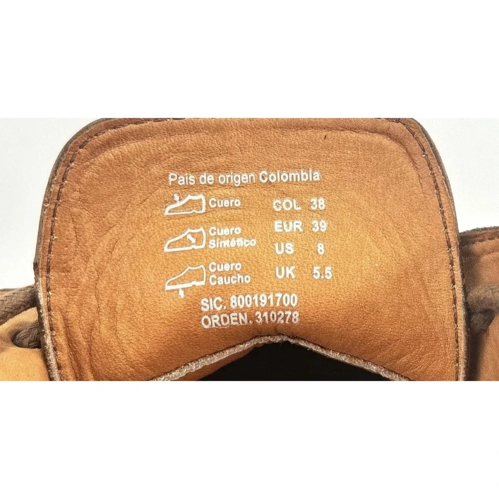VELEZ Artisan Leather Oxford Dress Shoes Studded Tan‎ Brown Men's Size US 8 Lux