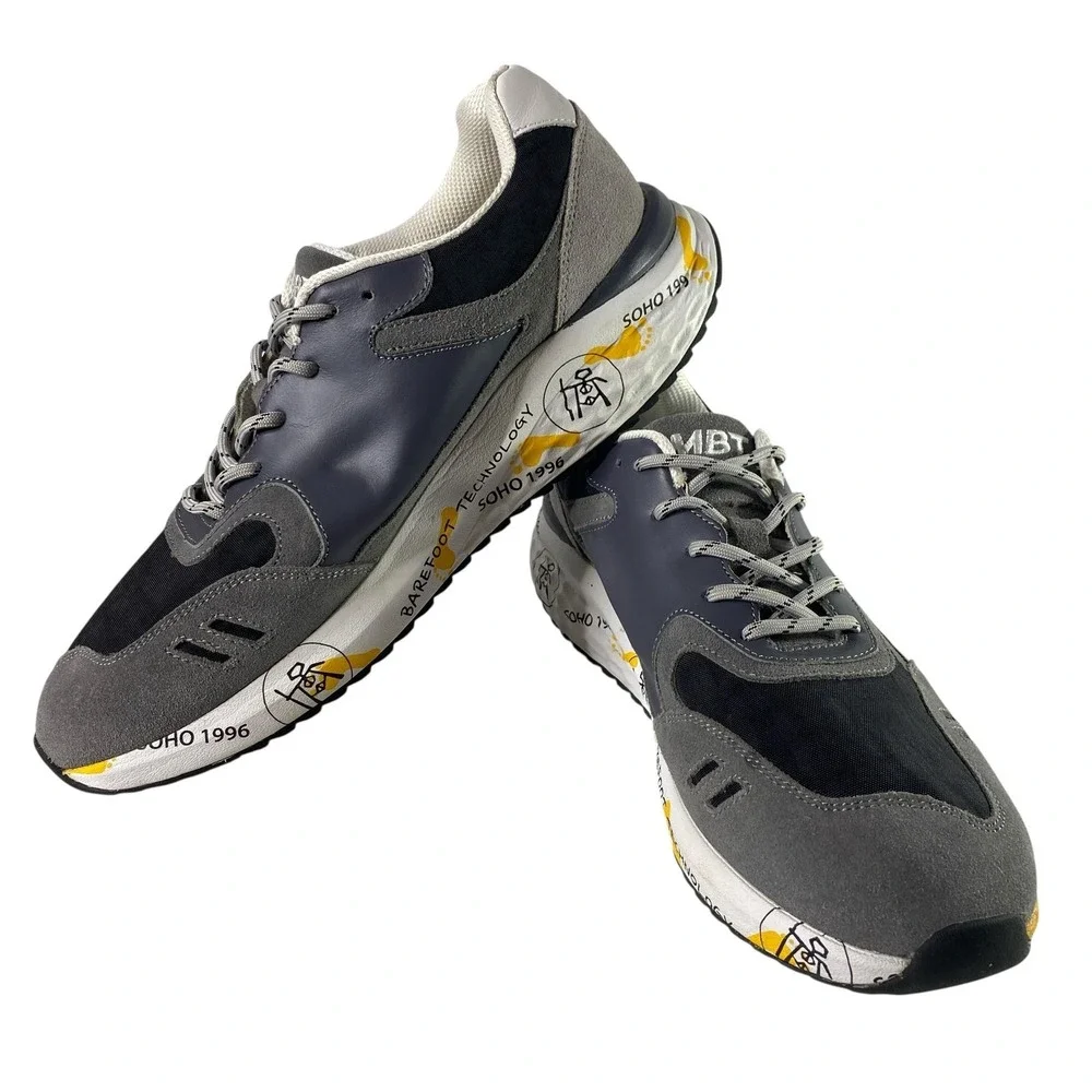 MBT Walking Shoes Mens Size 8.5 EU 42 Black Gray Rocker Sole Barefoot 702884-03N