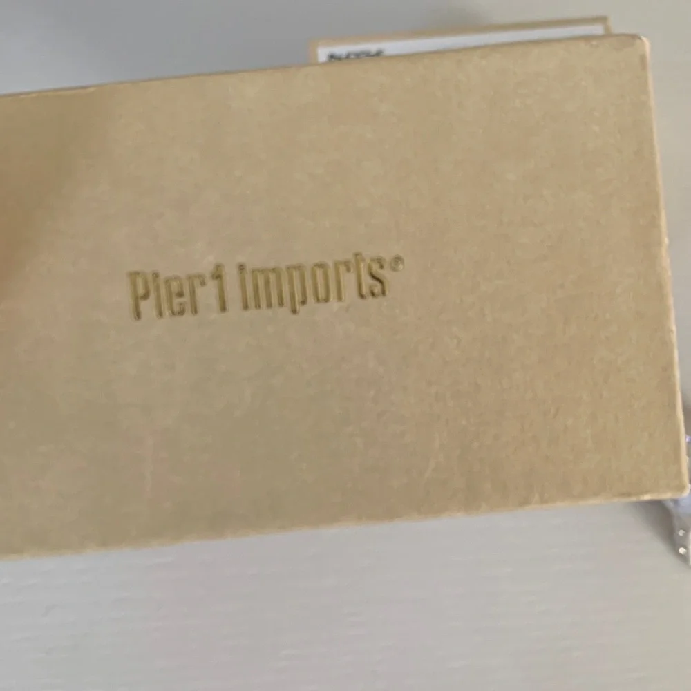 Pier 1 Ivory and Gold Polar Bear Trinket Box With Jewels