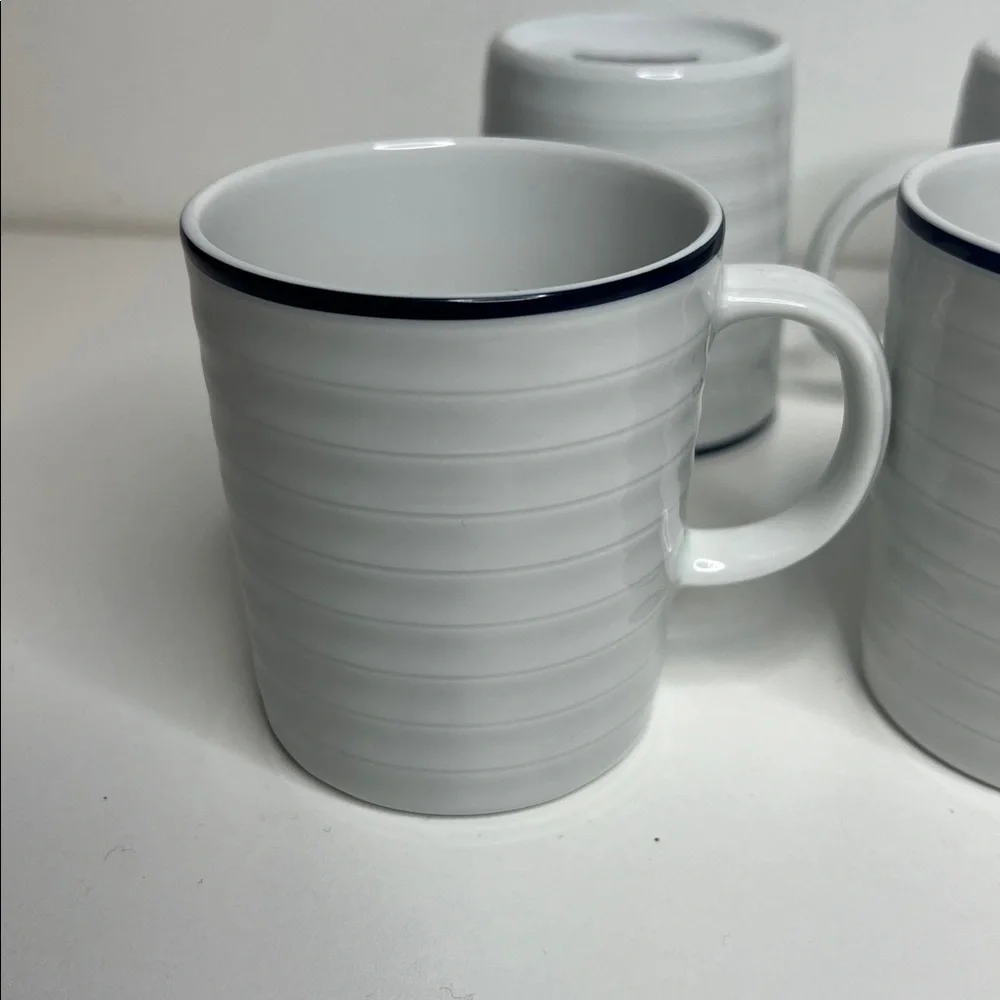 Crate & Barrel set of 8 porcelain coffee mugs