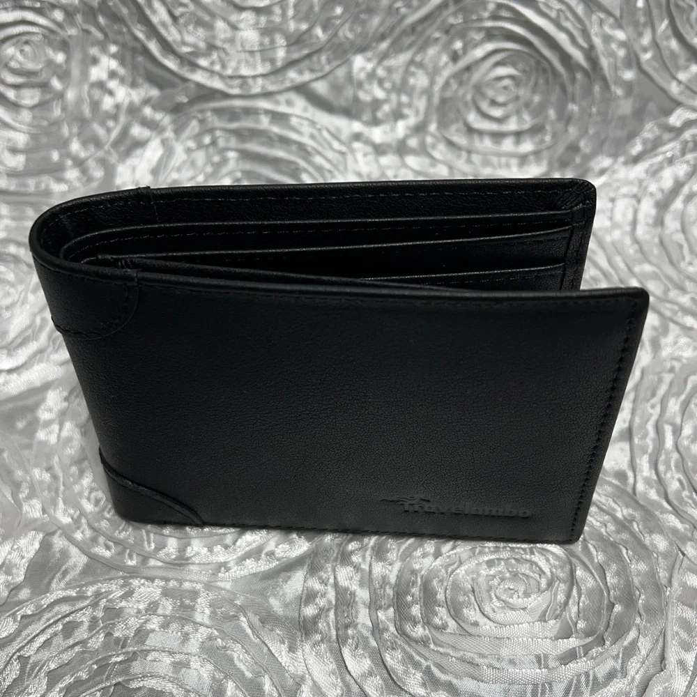 Travelambo RFID Black Leather Wallet