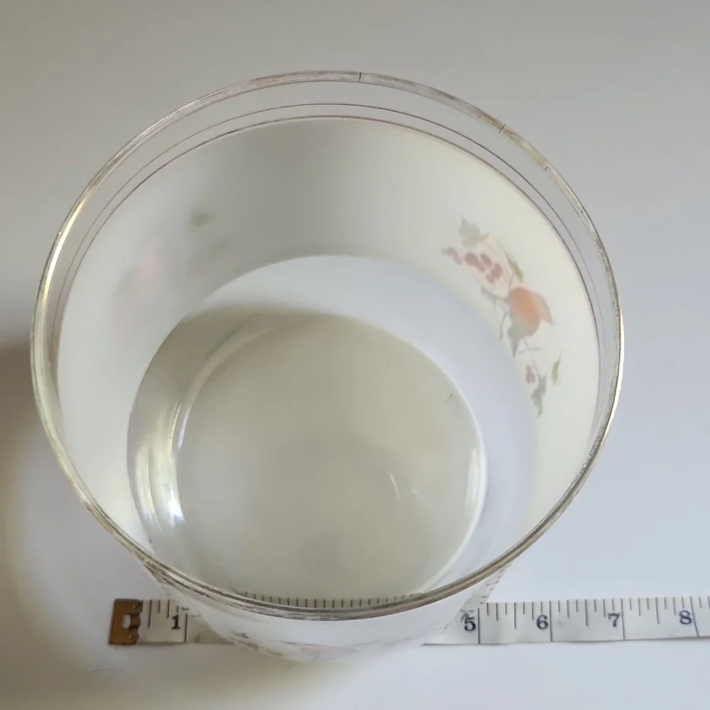 Vintage Frosted Glass Ice Bucket
