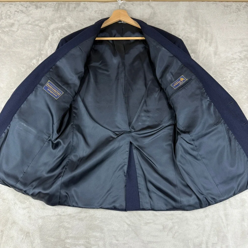 VTG Polo University Club Ralph Lauren Blazer Men 44R? Navy Wool Gold Buttons 90s