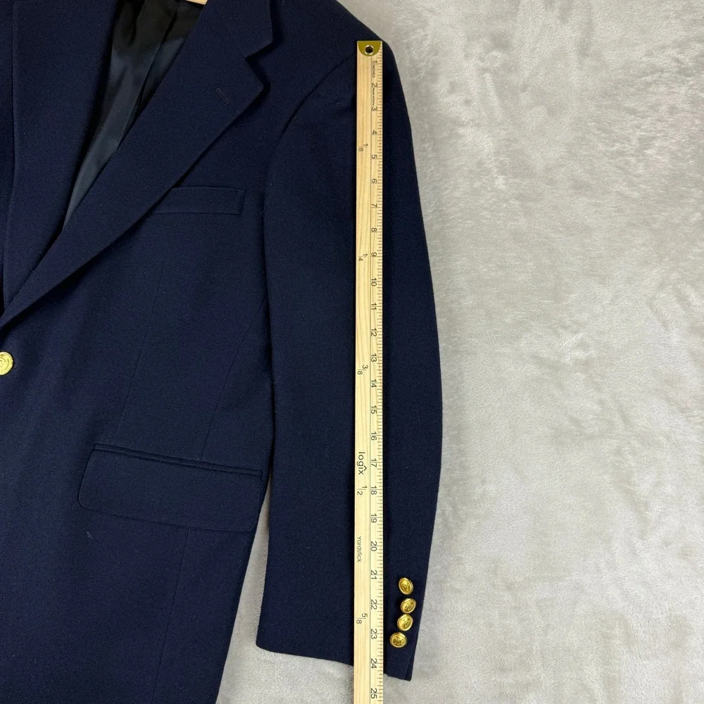VTG Polo University Club Ralph Lauren Blazer Men 44R? Navy Wool Gold Buttons 90s