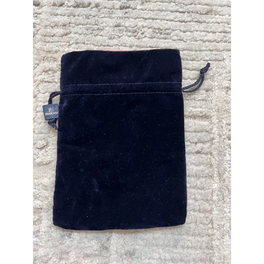Swarovski Jewelry Pouch Drawstring Velvet Blue Gift‎ Bag