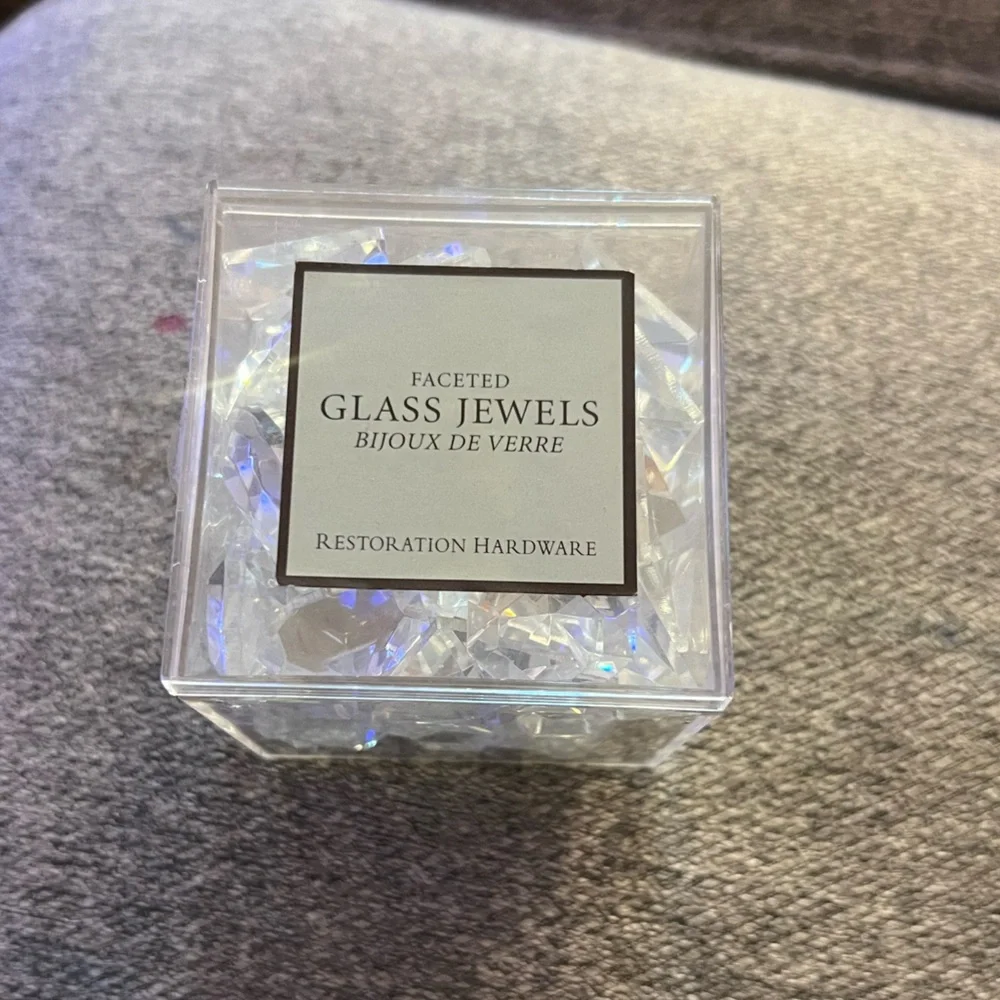 Restoration Hardware Clear Faceted Glass Jewels