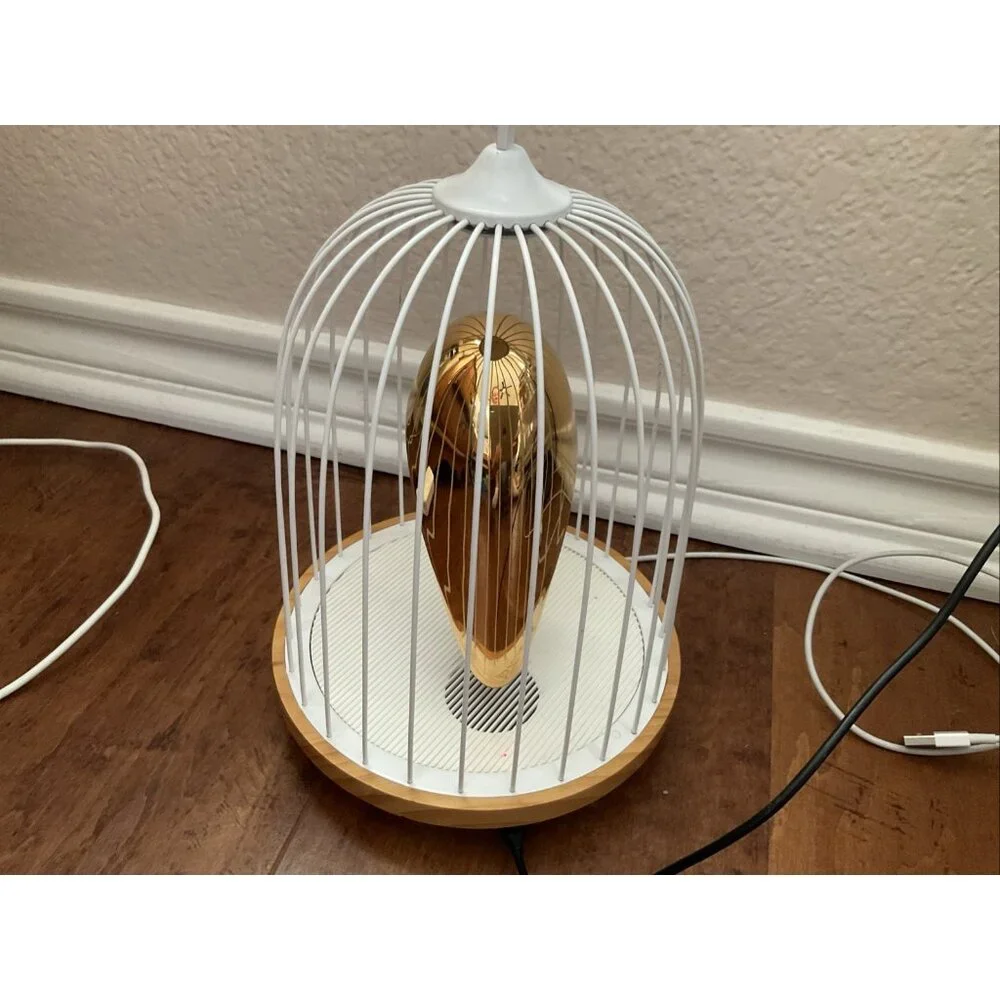 Daqi Concept Jingoo Phoenix Bird Lamp Bluetooth Speaker Gold $450 Rechargeable