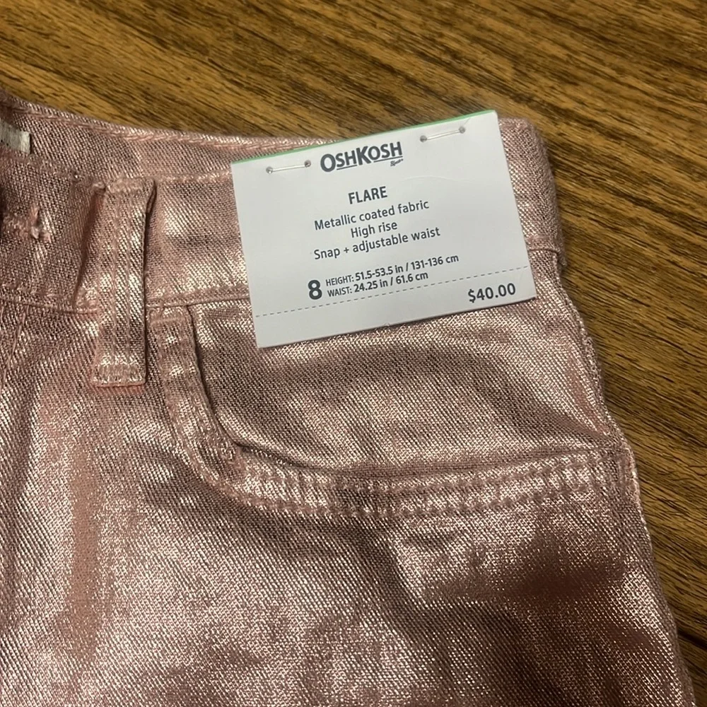 OshKosh B'gosh Metallic Pink Flare Pants