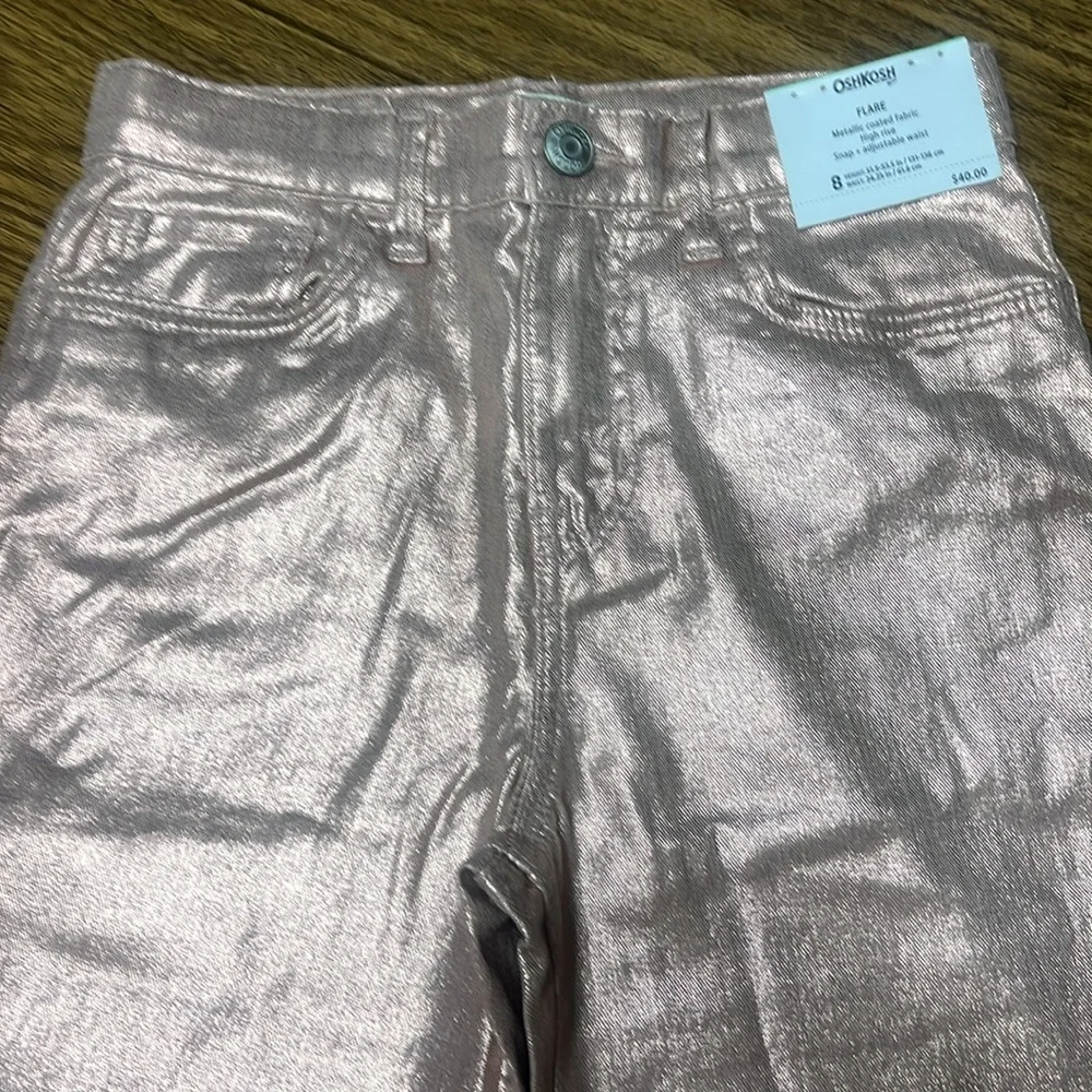 OshKosh B'gosh Metallic Pink Flare Pants