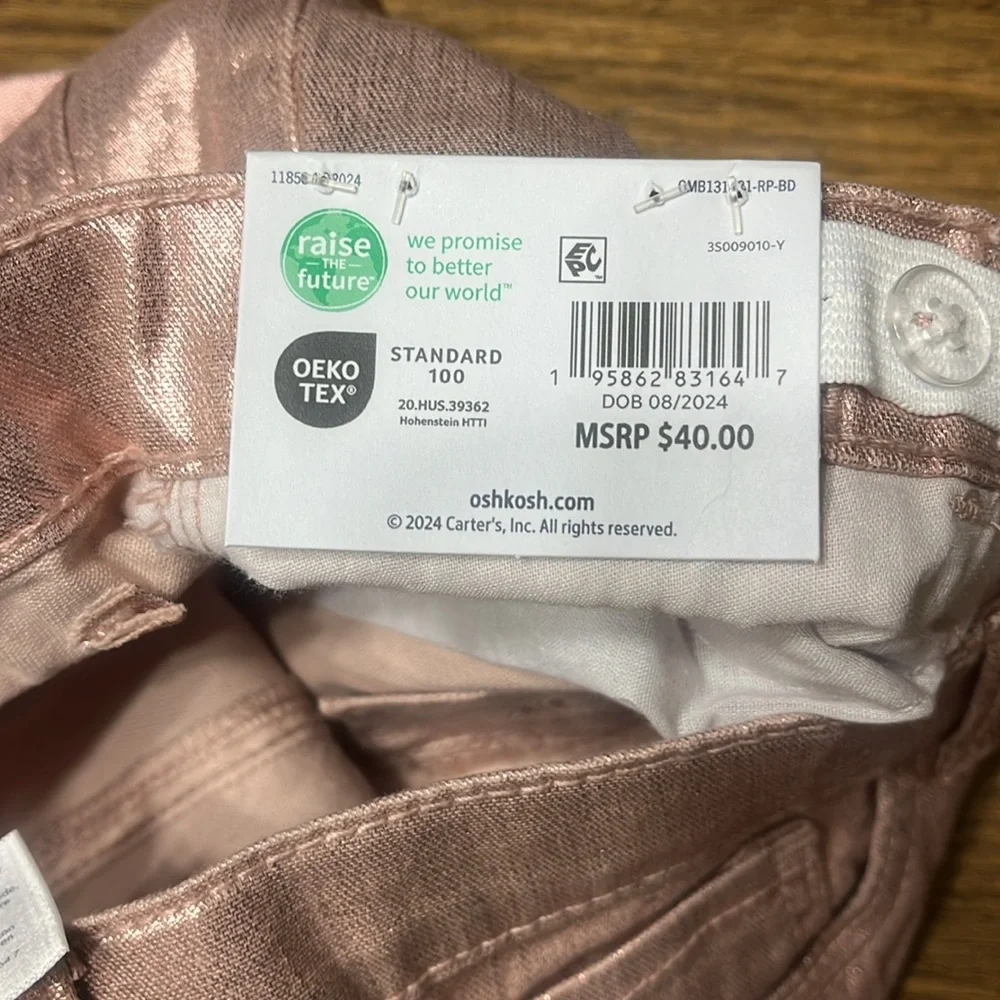 OshKosh B'gosh Metallic Pink Flare Pants
