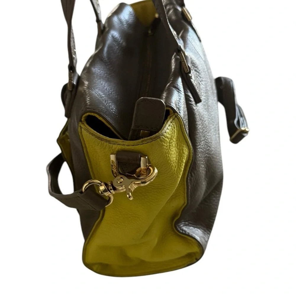 Tory Burch Moose and Lime Green Crossbody Women's Bag 11x7x5