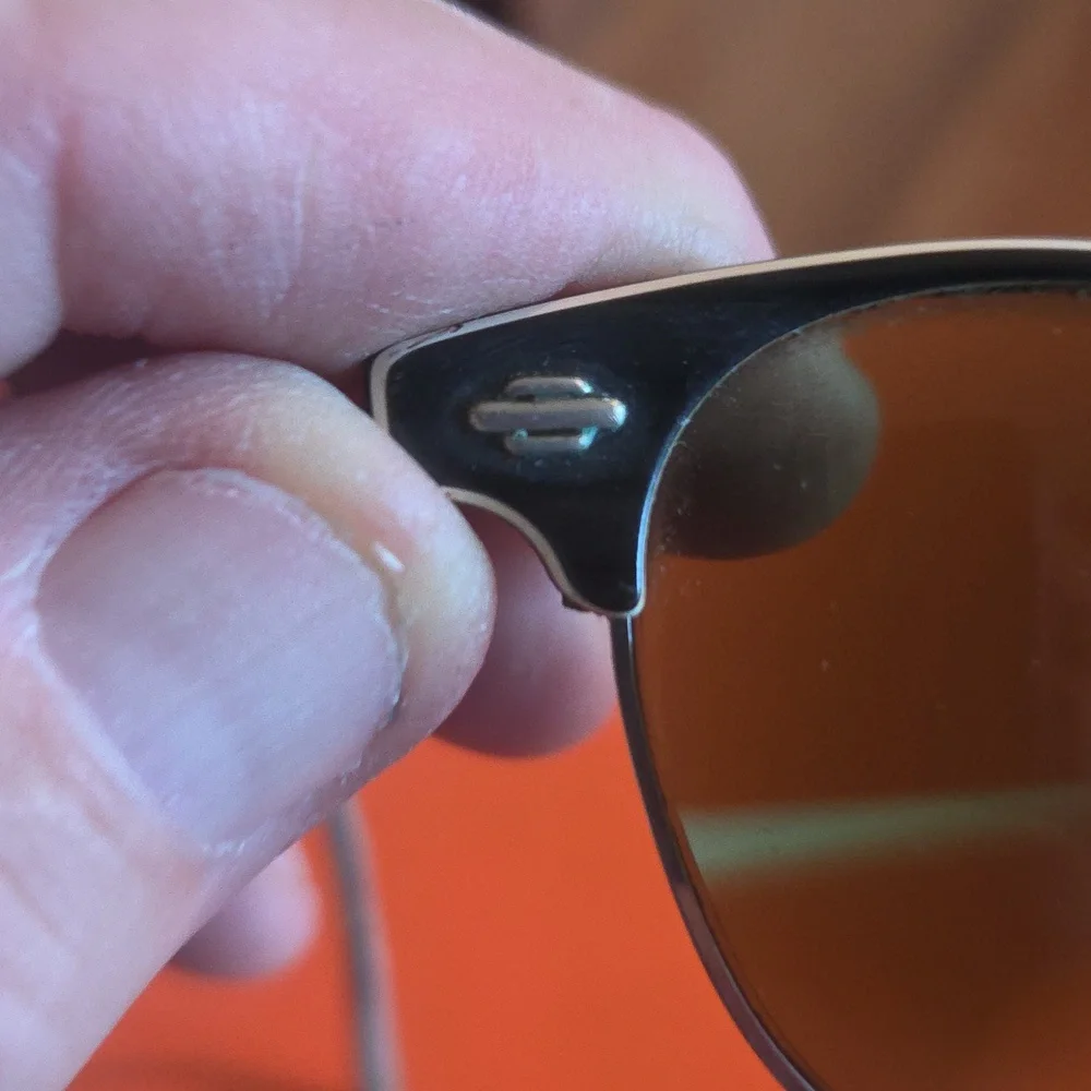 Antique 1940s Or 1950s Brown and Silver Prescription Sunglasses With Bifocals