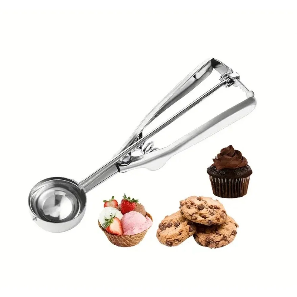 Stainless Steel Cookie Scoop, 3 Tablespoon Scoop for Baking, Ice Cream, Cookies