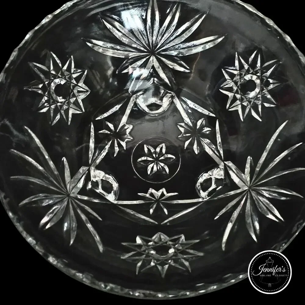 Anchor Hocking Vintage 60'/70's Clear Glass Bon-Bon Dish or Candy Dish