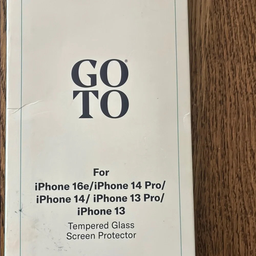 Go To NWT Tempered Glass Screen Protector for iPhone 16e/14 Pro/14/13 Pro/13