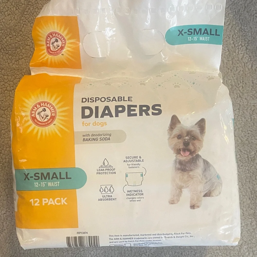 Arm & Hammer Disposable Dog Diapers X-Small