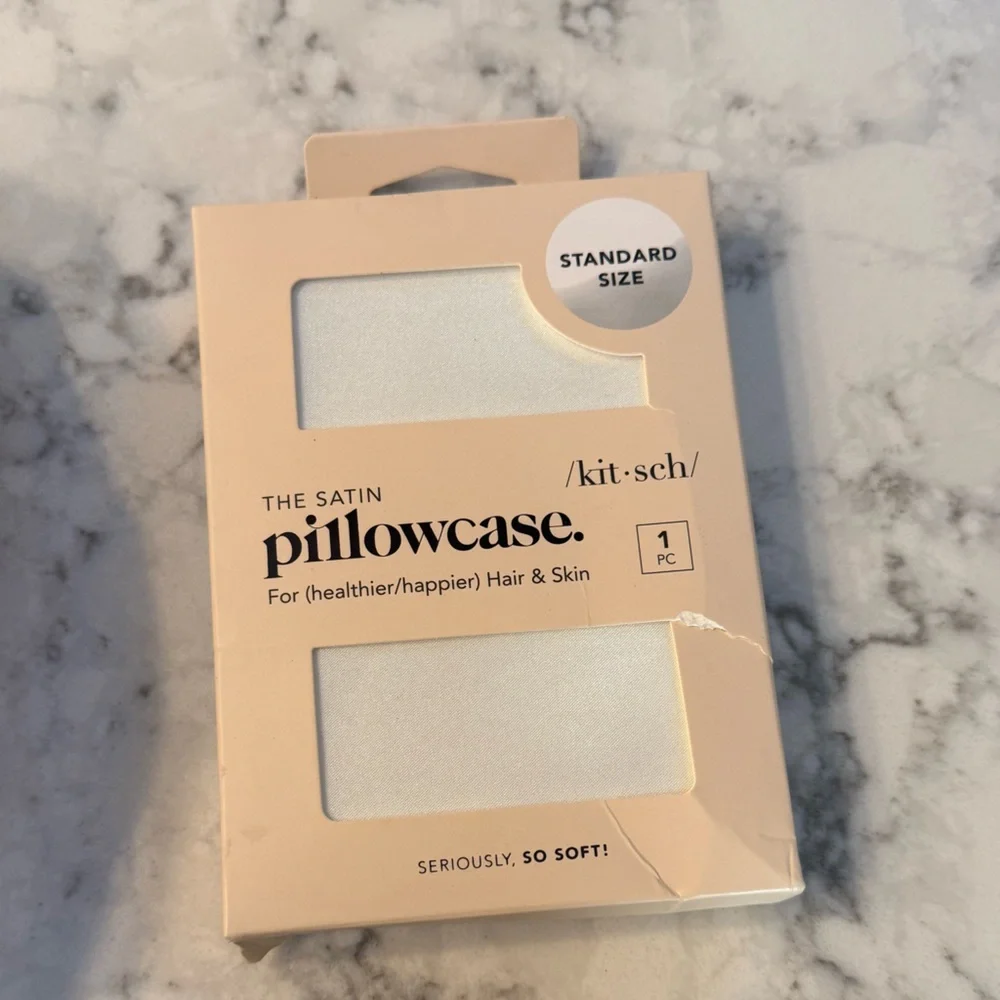 Satin Pillowcase Kit in White