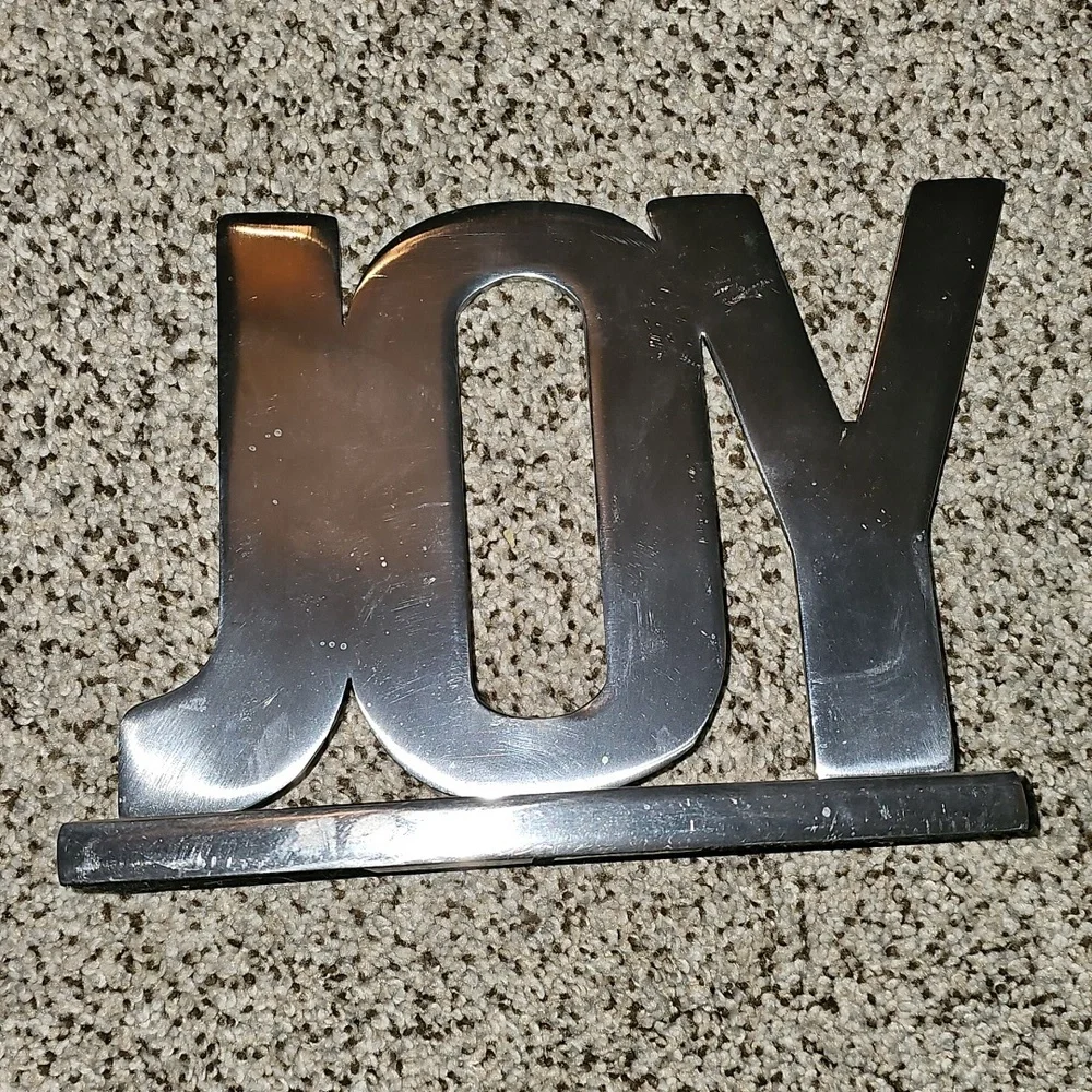 Target Silver Word Holiday JOY Décor