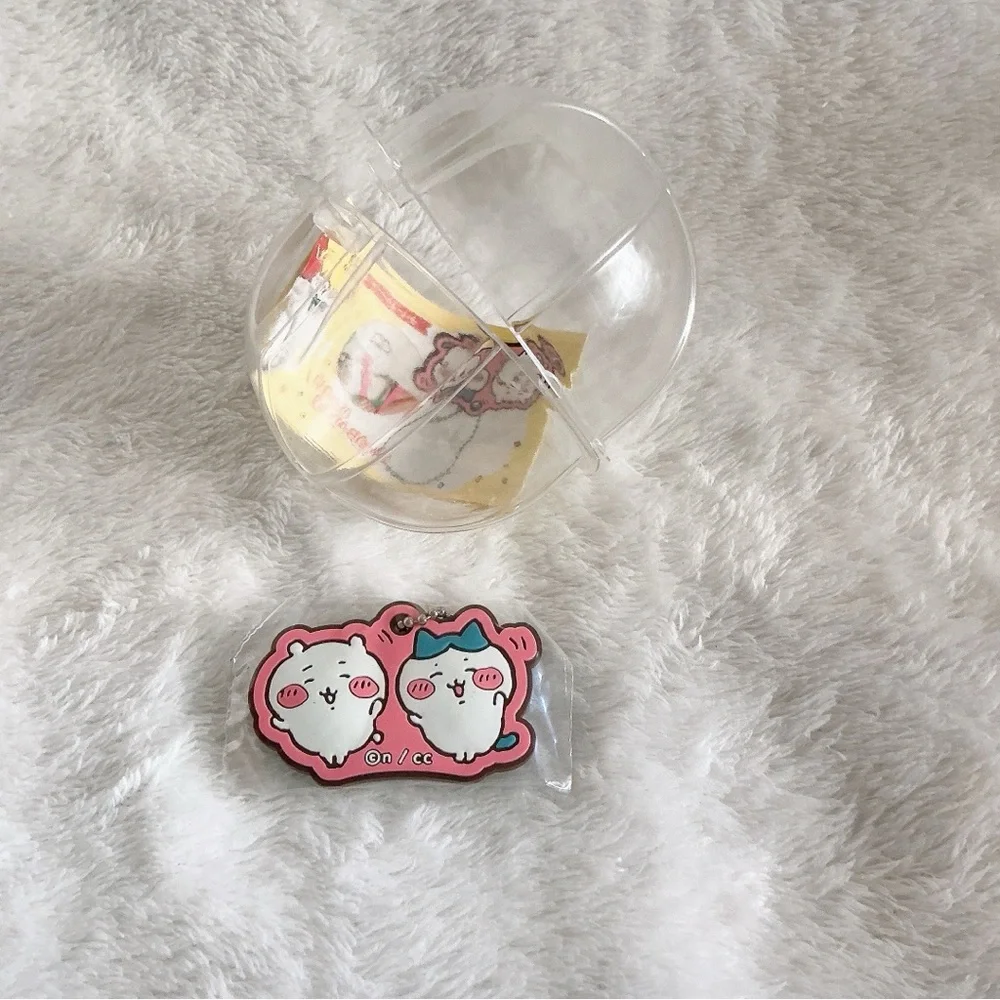 New Nagano chiikawa hachiware waving hands Gachapon mini soft rubber keychain