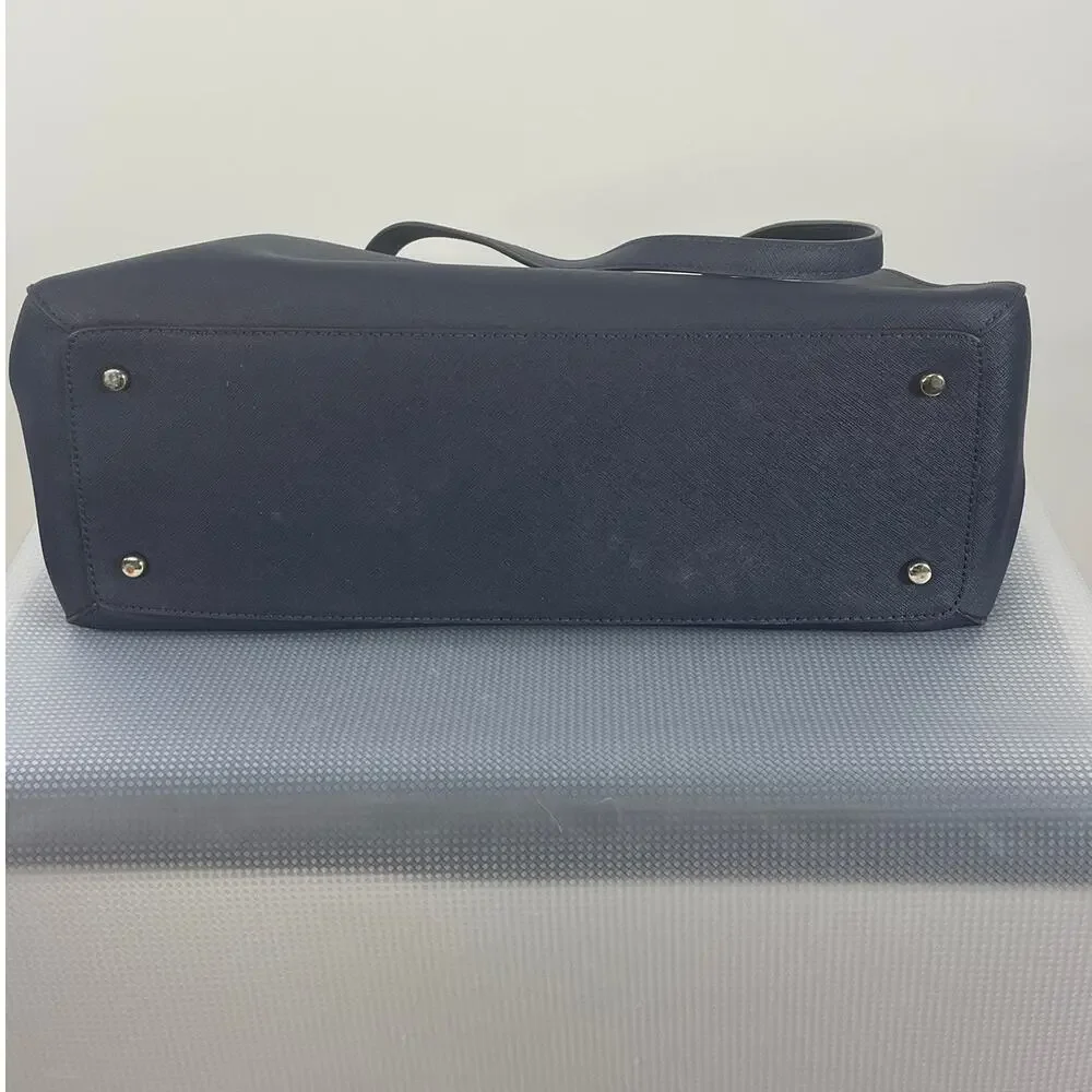 Kate Spade Midnight Blue Double Zip Grand Street Satchel Bag