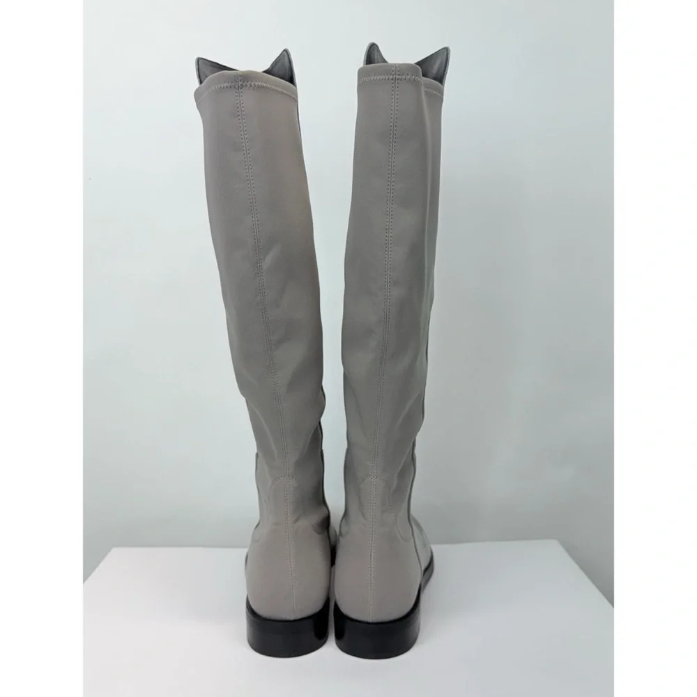 New Stuart Weitzman Keelan City Suede Knee High Boot In Grey Sz 10.5