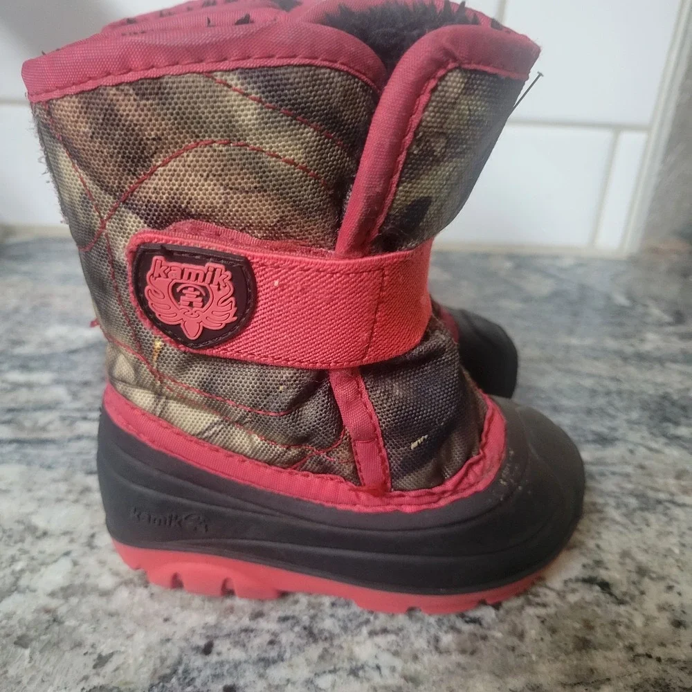 Baby Size 5 Kamik Camo/red Snow Boots