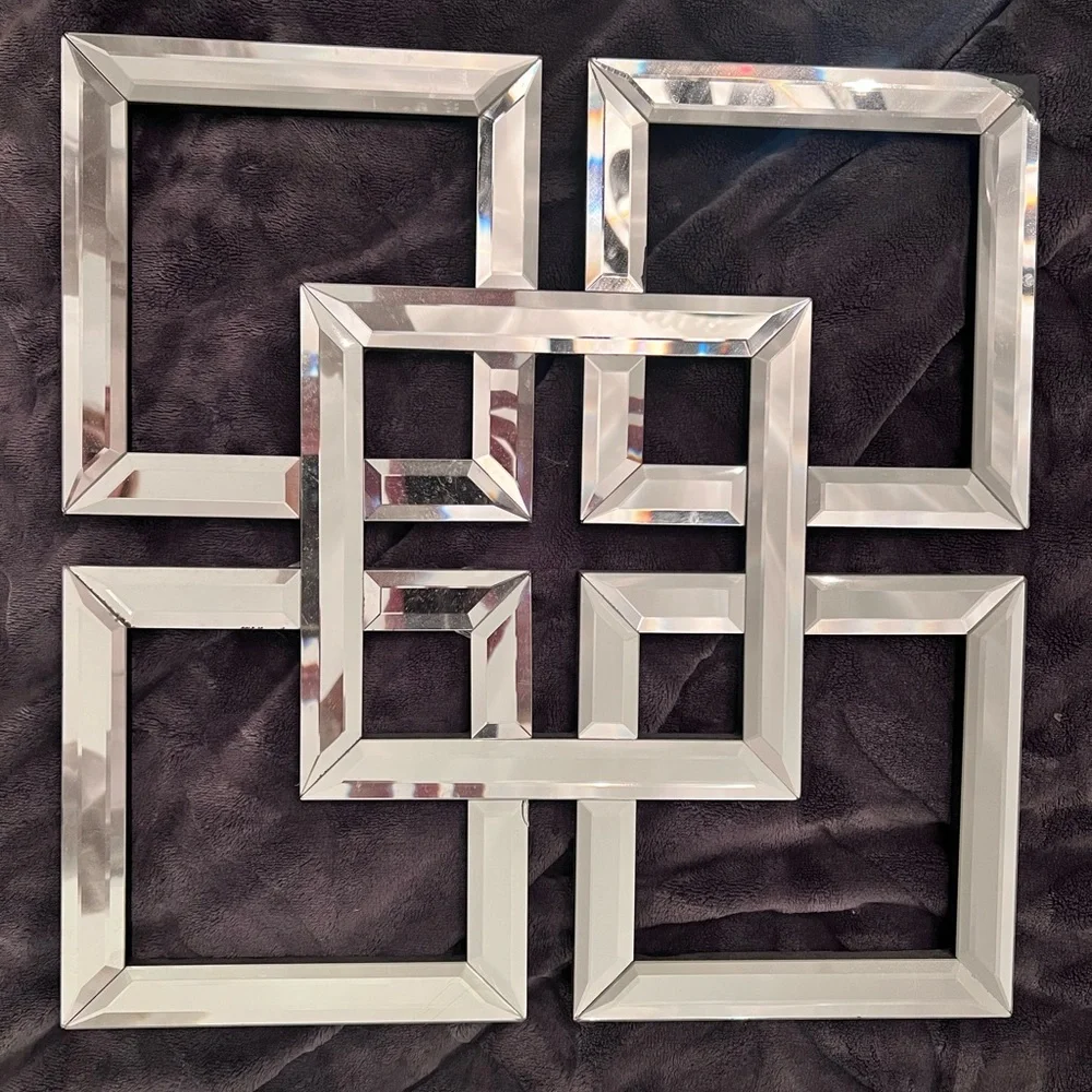Modern Geometric Wall Decor in Silver
