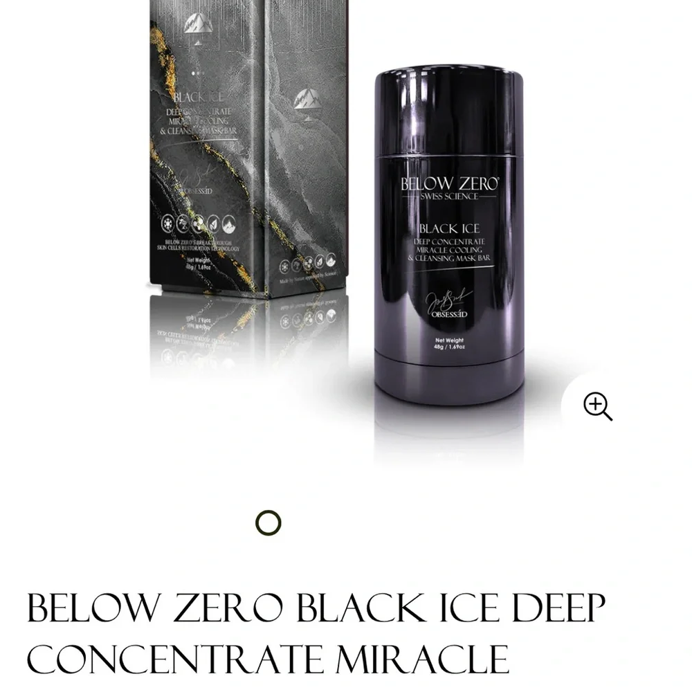 BELOW ZERO - black ice deep concentrate miracle cooling & cleansing mask bar