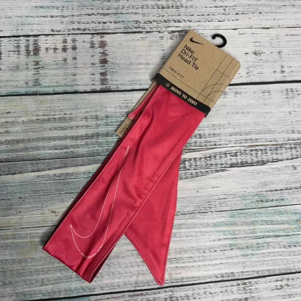 Nike Dri-fit Head Tie Headband Sports Hair Band Pink NWT