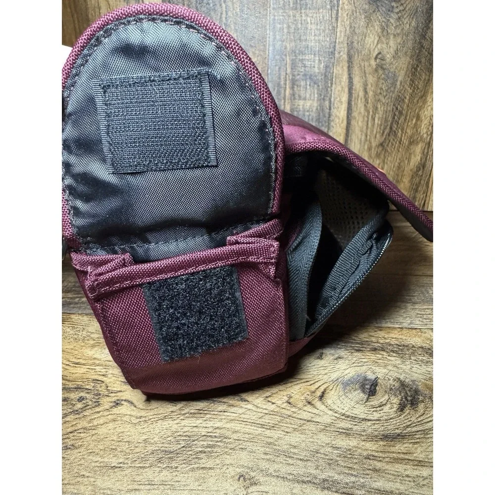 Lowepro Edit 130 Burgundy Camera Bag Adjustable Shoulder Strap Side Pocket