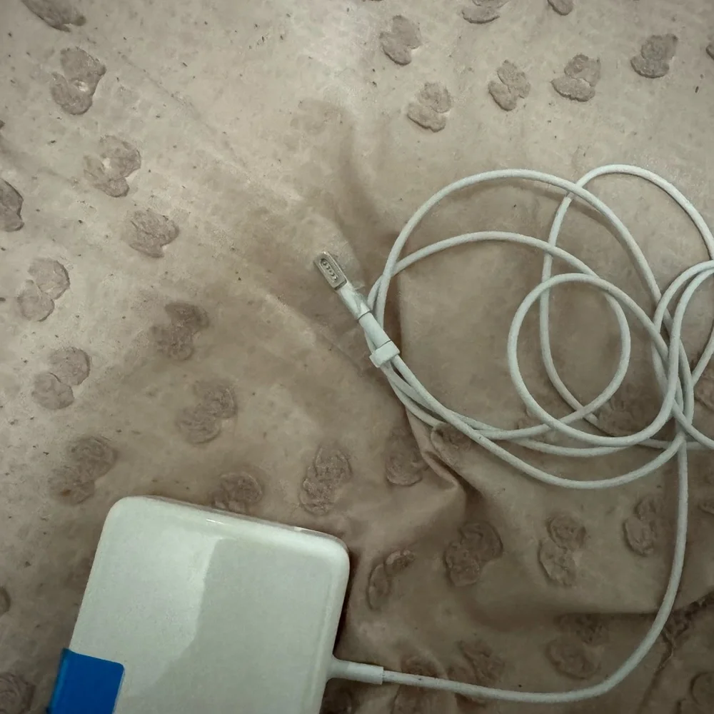 Apple White Charger with Blue Tape