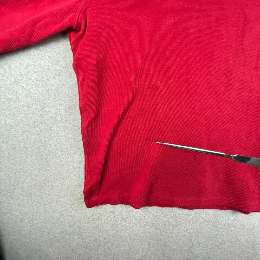 Vintage Polo Ralph Lauren Sweater XXL Red Quarter Zip Pony Cotton Pullover Prepp