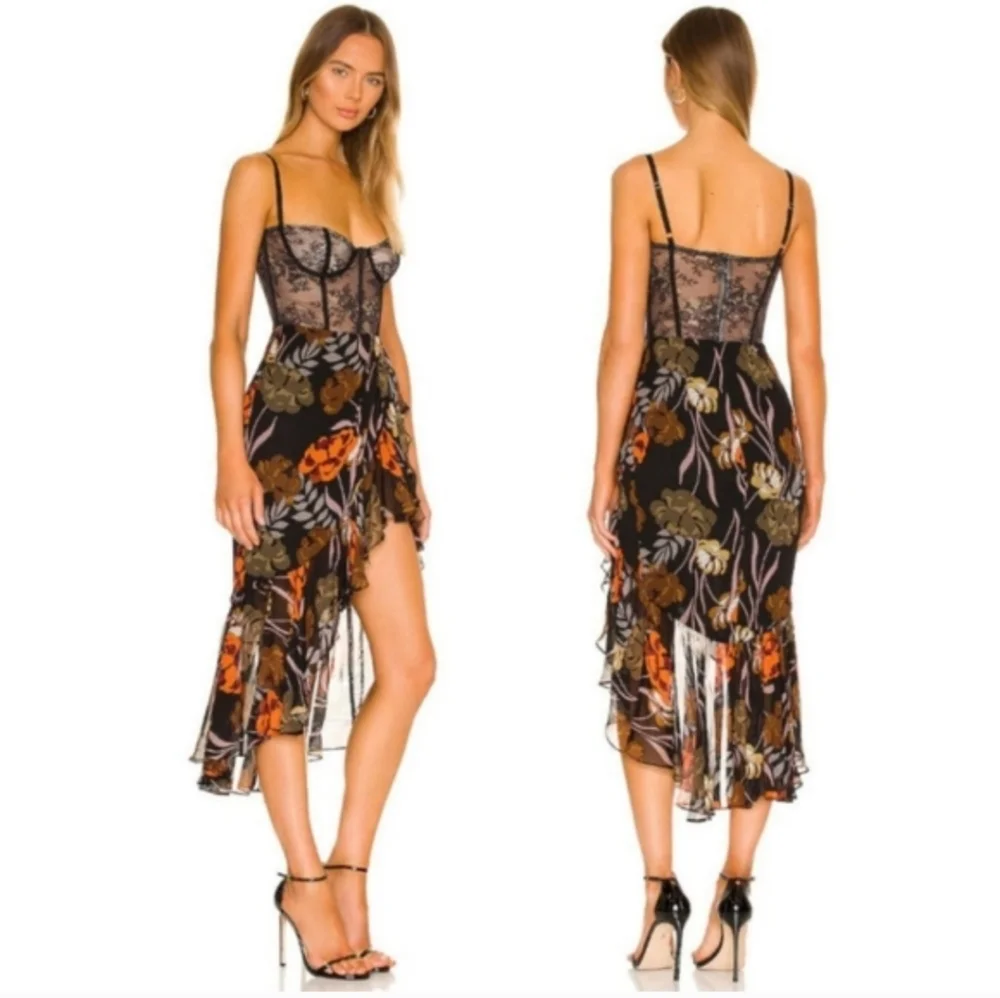 Katie May  Take A Sip Dress In Black  Florak Size Xs