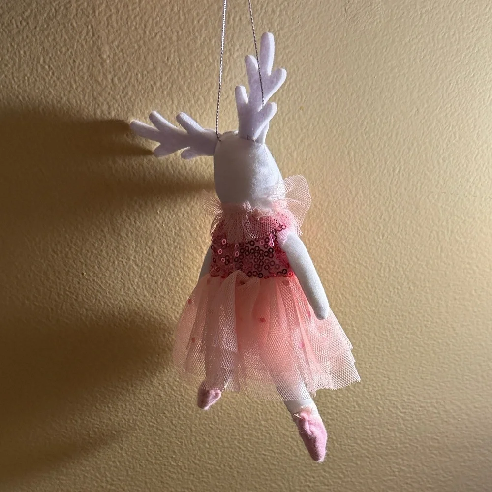 Target Pink and White Deer Ornament
