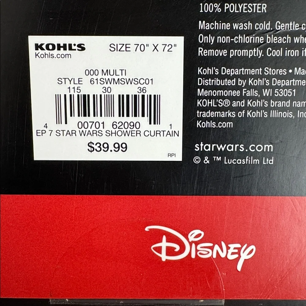 Star Wars shower ep curtain
