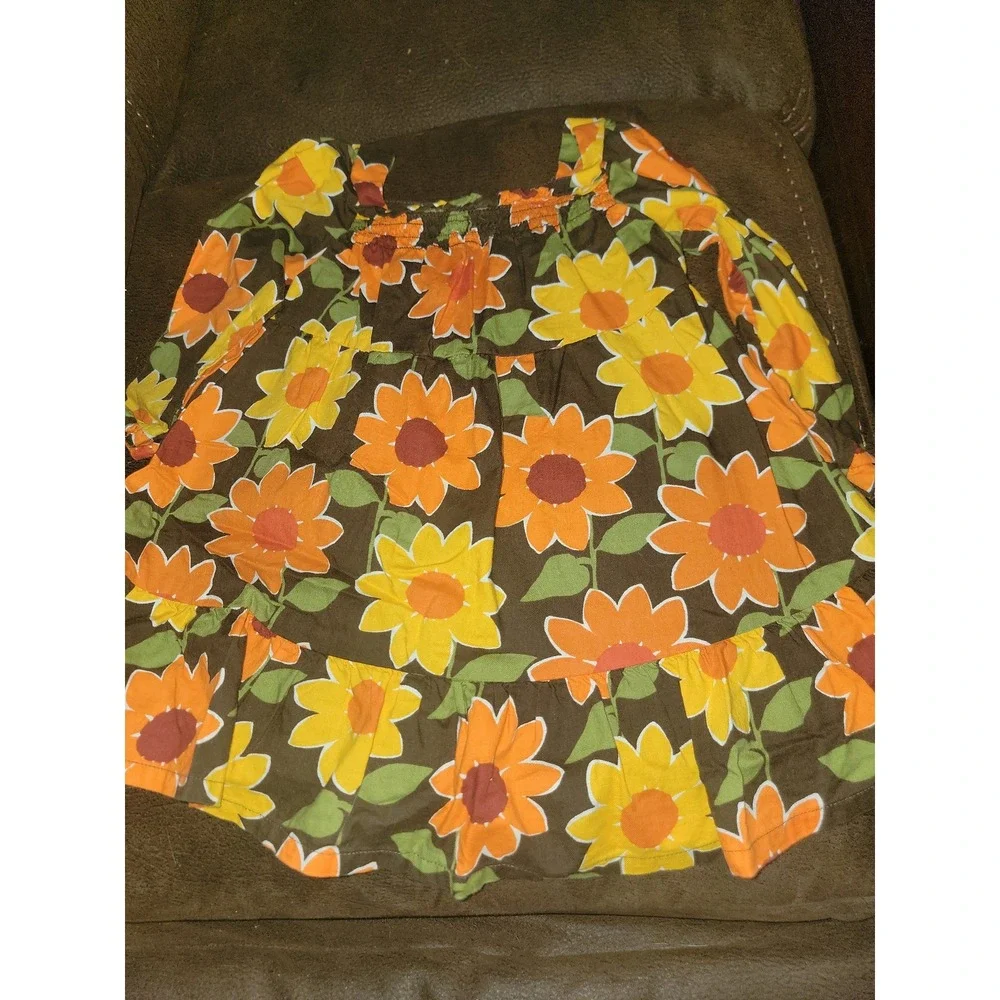 Gymboree harvest sunflower dress size 2t fall