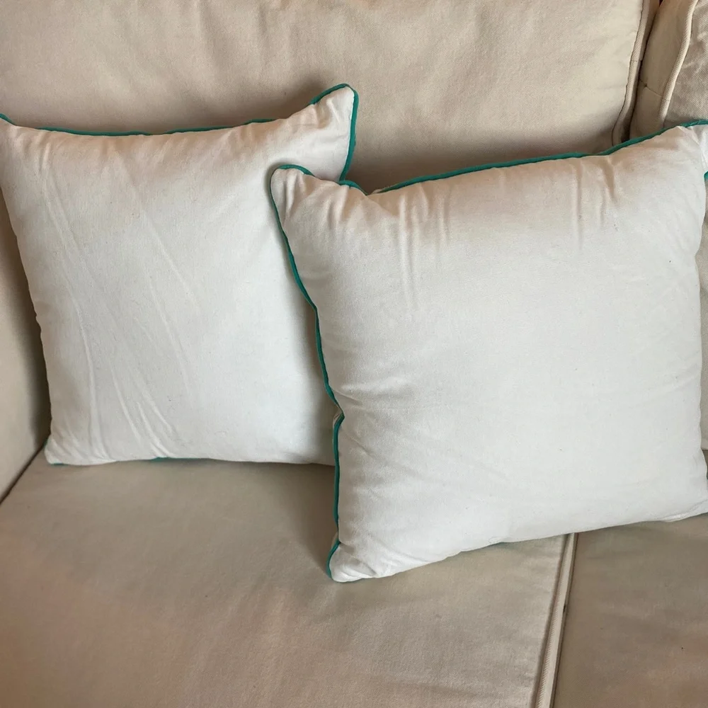 Colorful Reindeer Beaded Throw Pillow Set
